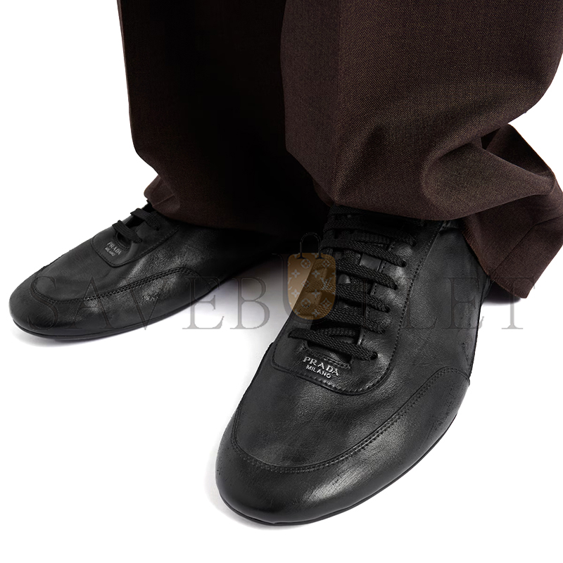 PRADA COLLAPSE LEATHER SNEAKERS 2EG479